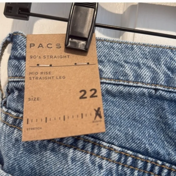 Pacsun 90s Mid Rise Straight Leg Jeans Sz 22 NWT MSRP $60 - Picture 5 of 8